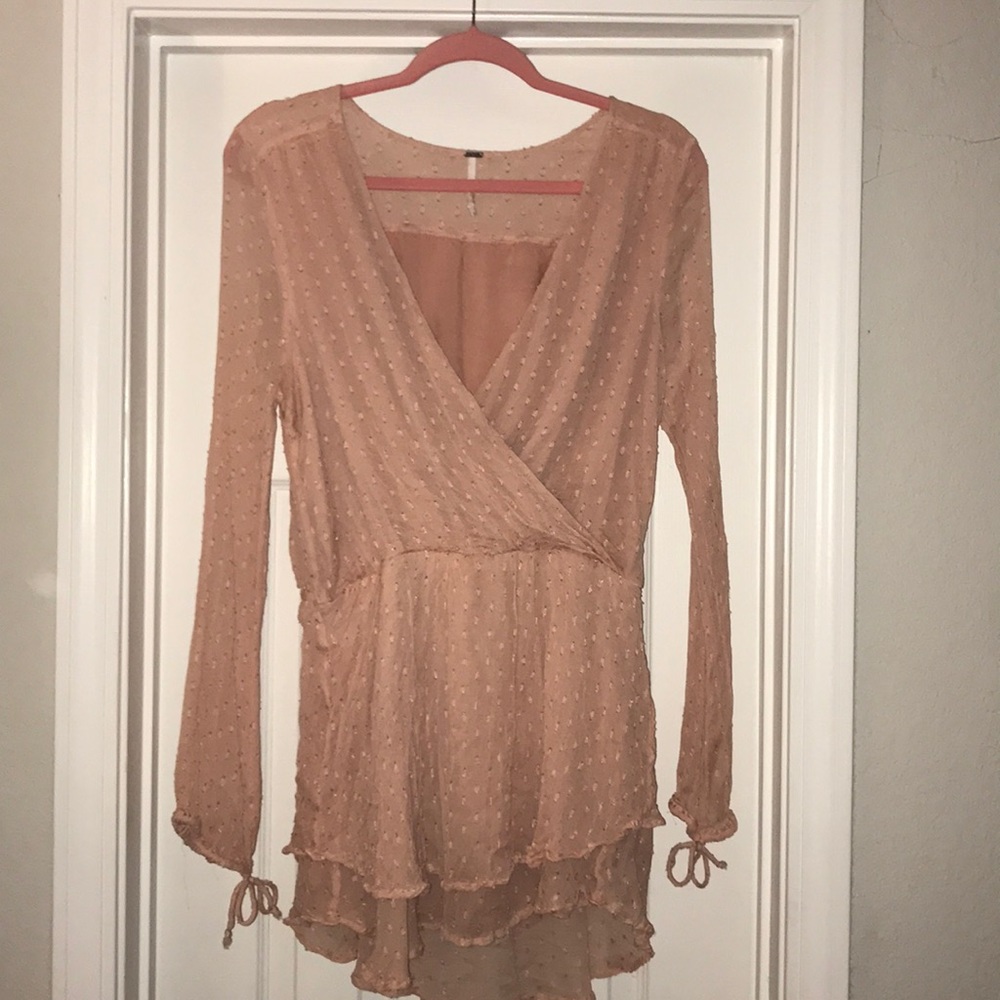 Free People, pink, long sleeve dress!